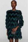 Hutch Fringed Chevron Dress