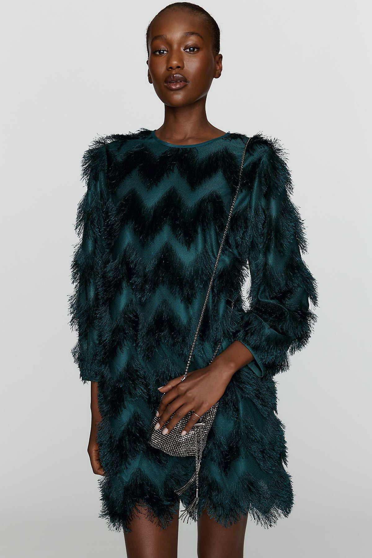 Hutch Fringed Chevron Dress
