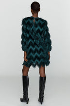 Hutch Fringed Chevron Dress