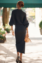 By Anthropologie Ribbed Sweater Midi Dress