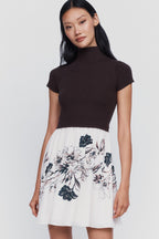 Thea Short Sleeve Twofer Mini Dress