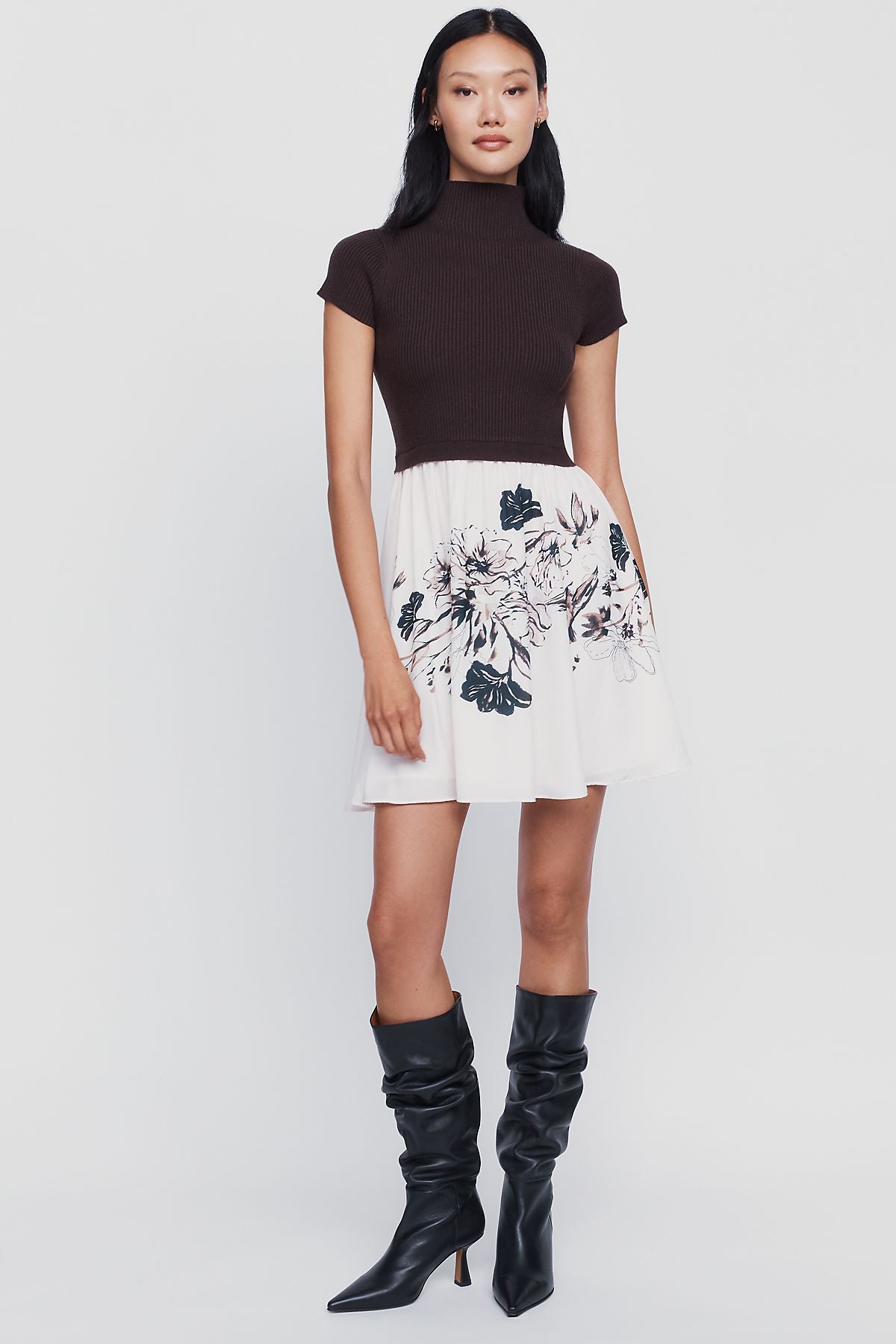 Thea Short Sleeve Twofer Mini Dress
