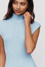 By Anthropologie Mock Neck Sweater Mini Dress