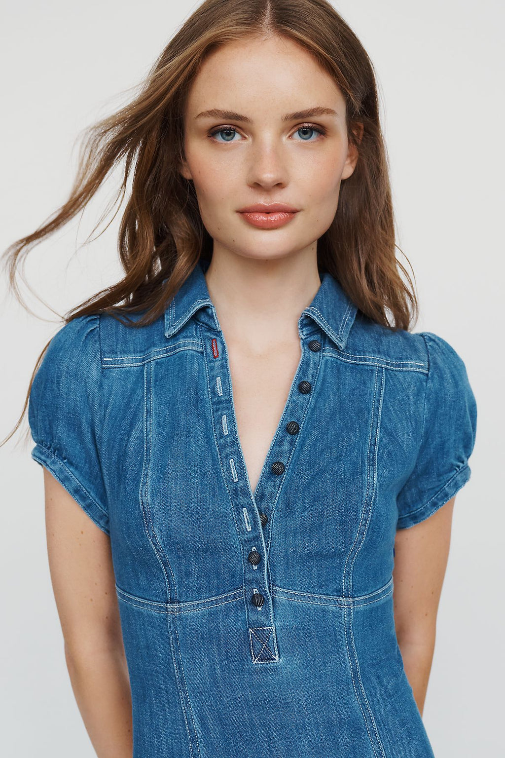 Pilcro Rebekah Denim Slim Midi Dress