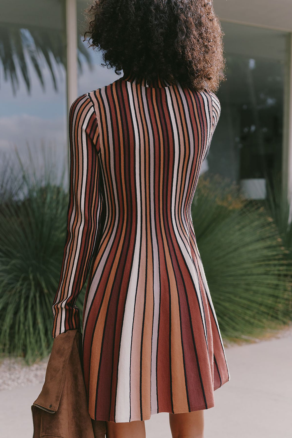 Maeve Mock Neck Mini Dress