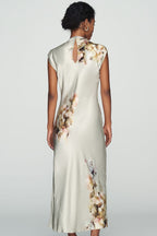 Maeve Charlette Mock Neck Midi Slip Dress