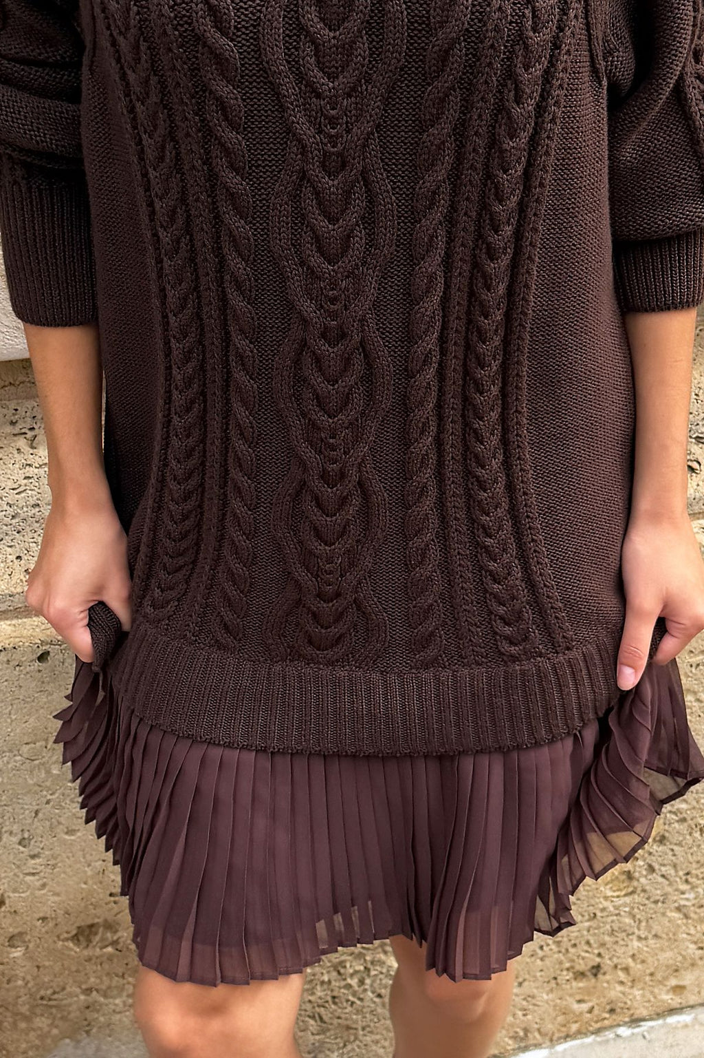 Delphine Sweater Twofer Mini Dress