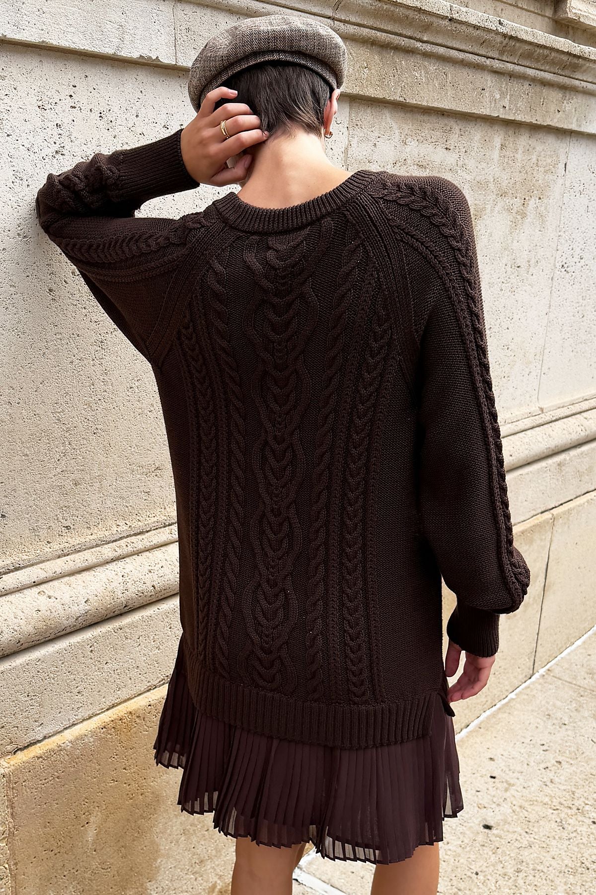 Delphine Sweater Twofer Mini Dress