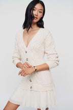 By Anthropologie Delphine Twofer Cardigan Mini Dress