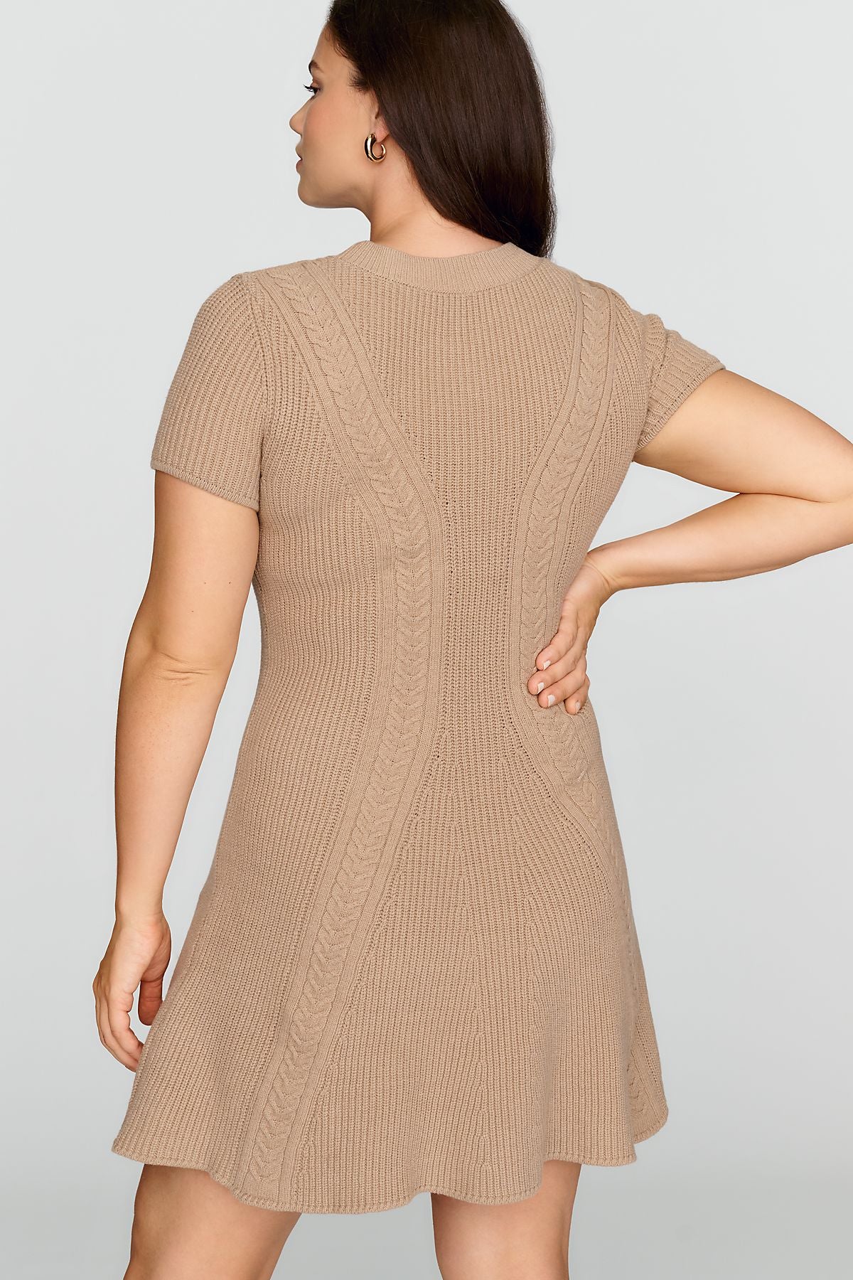 By Anthropologie Cable Knit Sweater Mini Dress