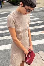 By Anthropologie Cable Knit Sweater Mini Dress