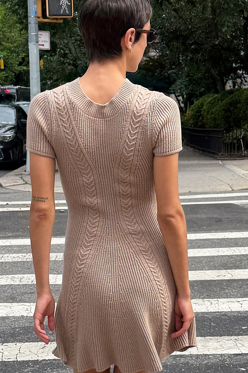 By Anthropologie Cable Knit Sweater Mini Dress