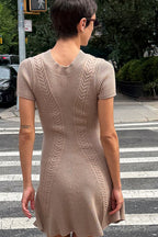 By Anthropologie Cable Knit Sweater Mini Dress