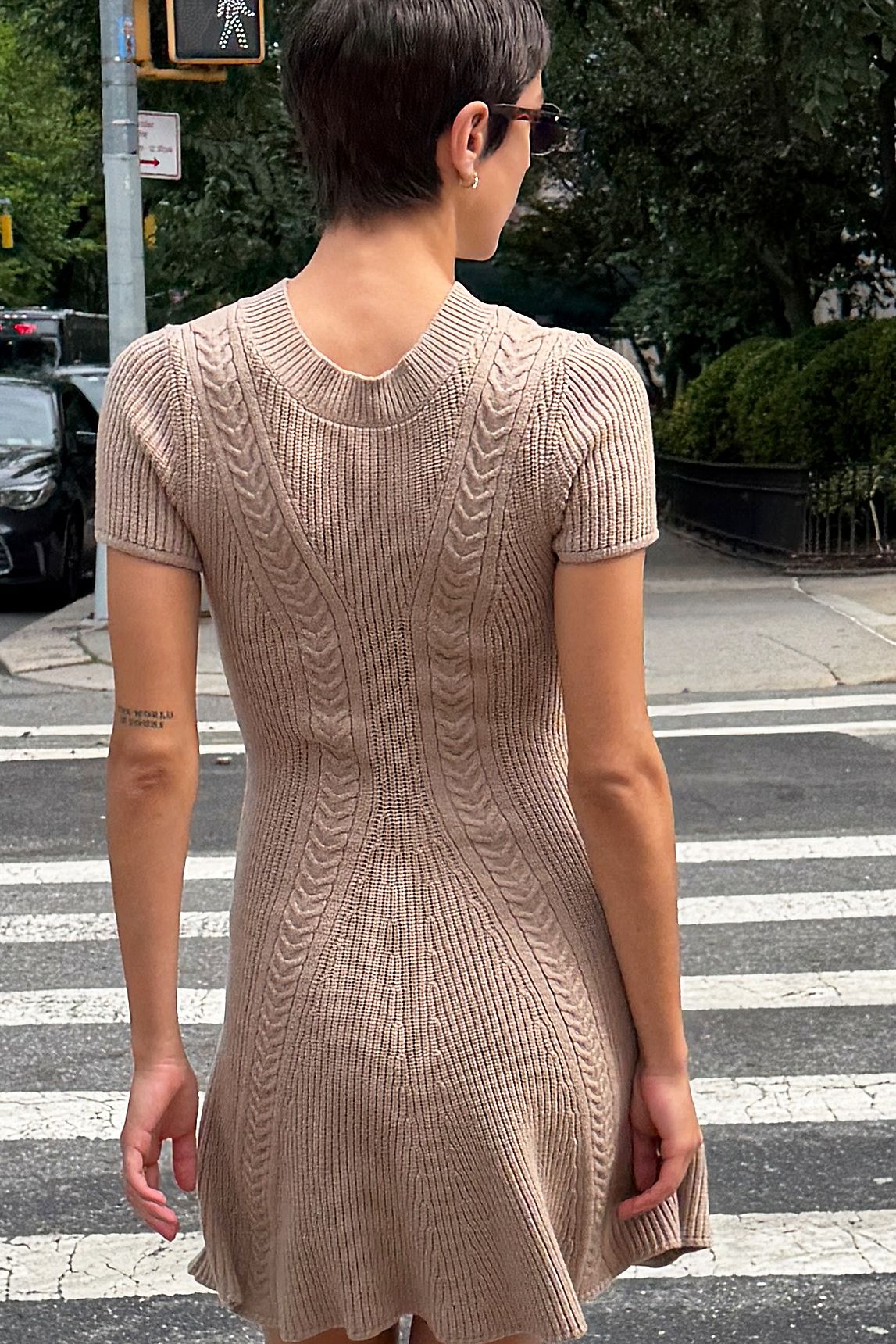By Anthropologie Cable Knit Sweater Mini Dress