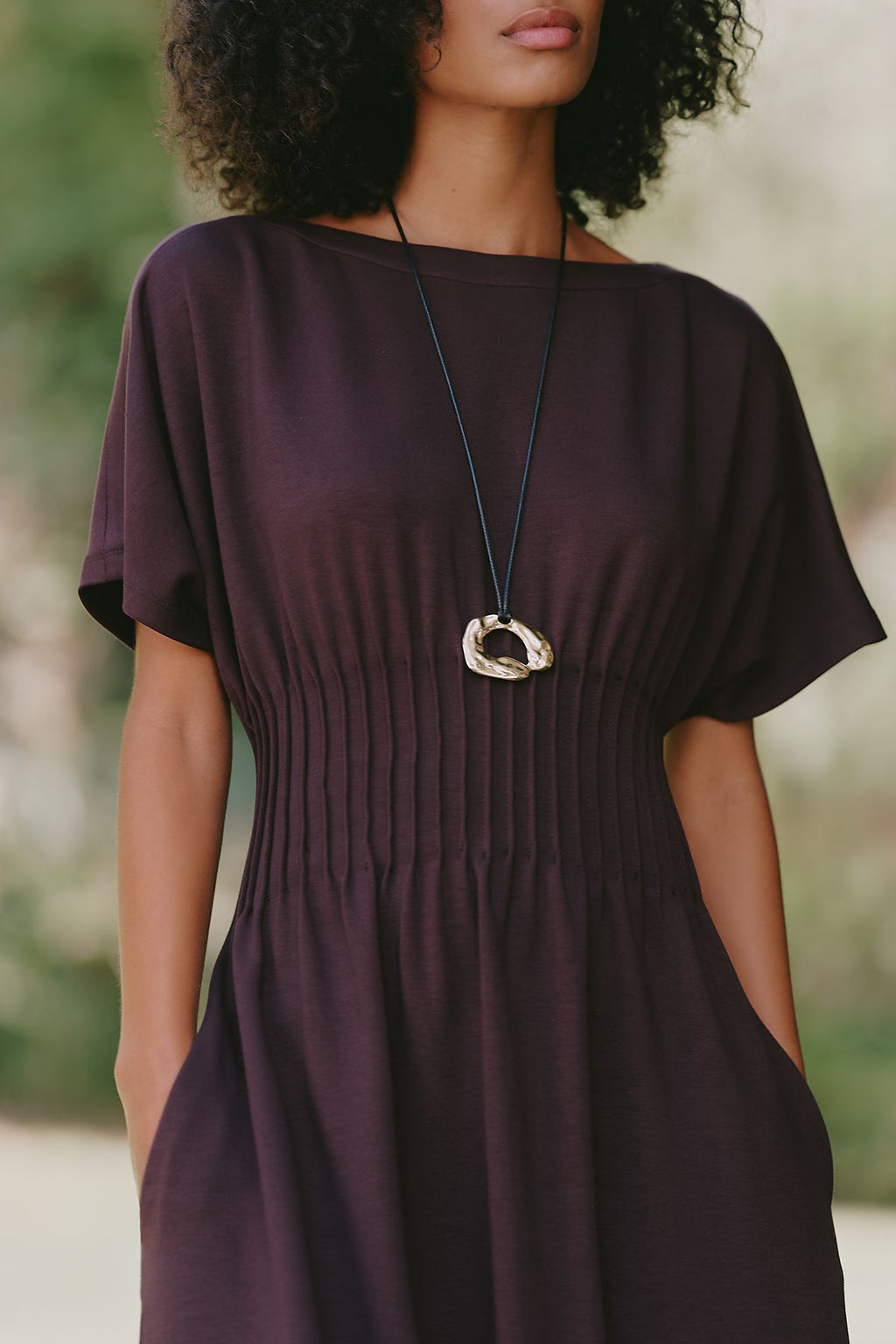 Exquise Tobie Boat Neck Midi Dress