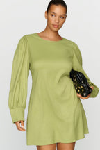 By Anthropologie Satin Mini Dress