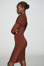 Maeve Ruched Mini Dress