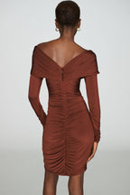 Maeve Ruched Mini Dress