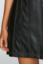 Pilcro Faux Leather Mini Dress