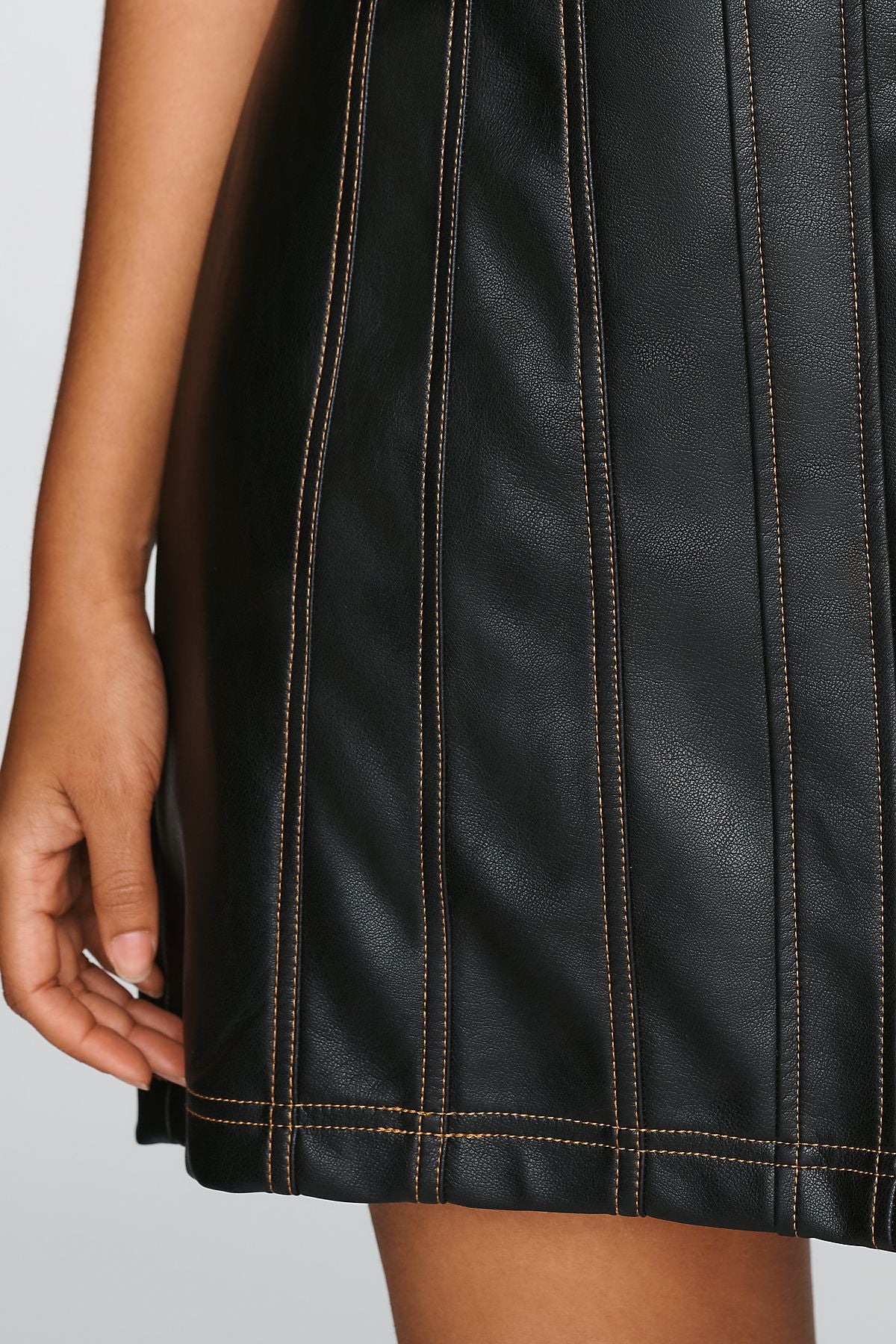 Pilcro Faux Leather Mini Dress