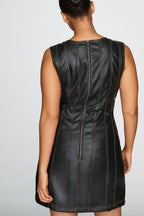 Pilcro Faux Leather Mini Dress