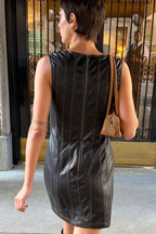 Pilcro Faux Leather Mini Dress
