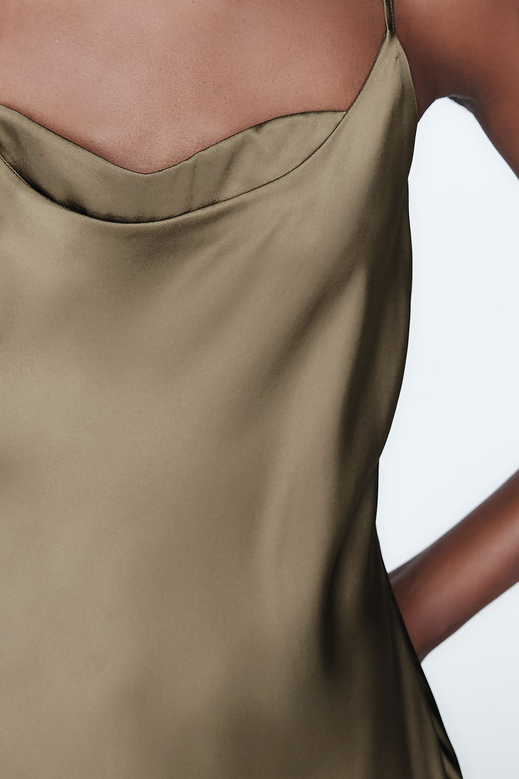 By Anthropologie Ingrid 100% Silk Midi Slip Dress