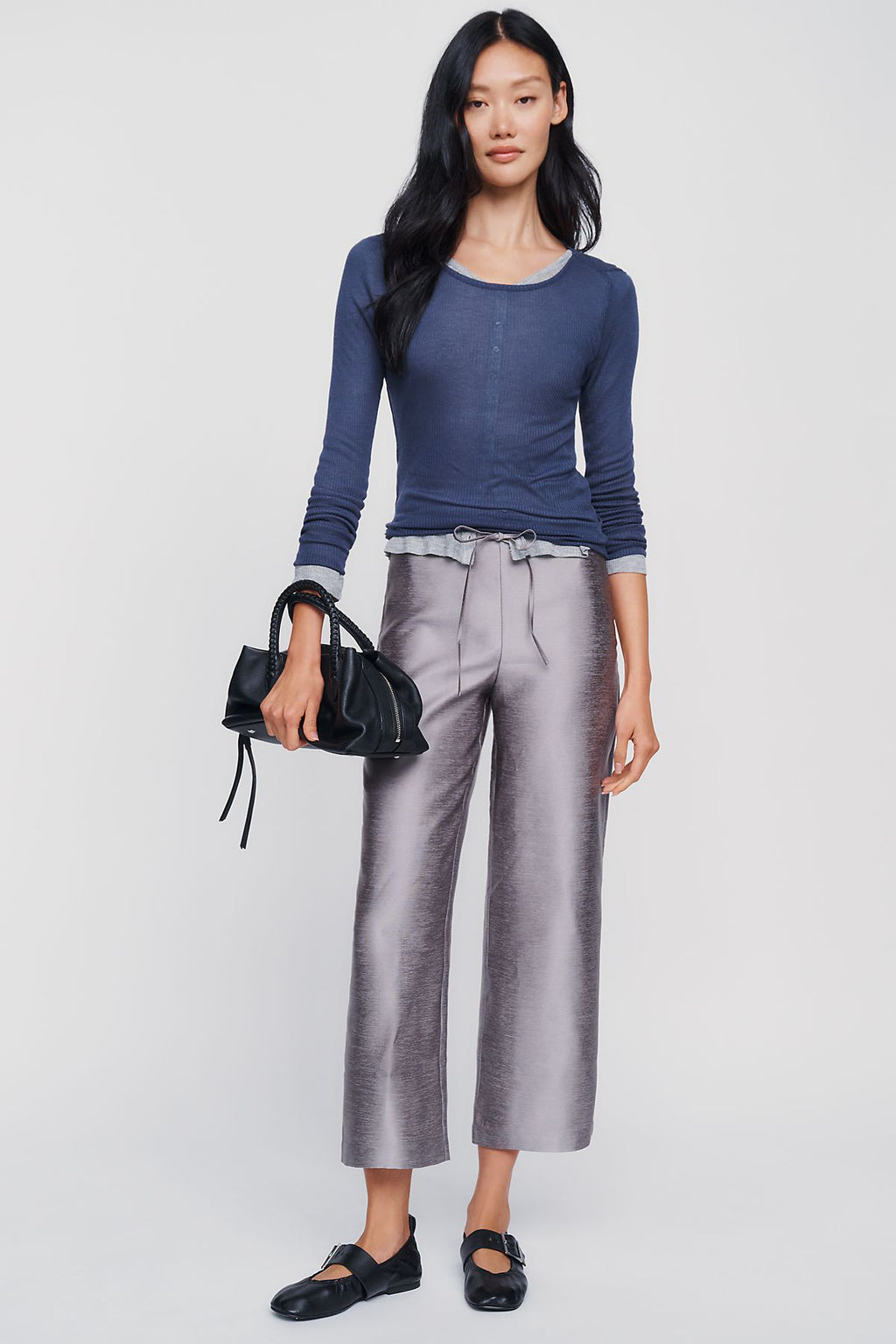 Reformation Olina Cropped Straight Leg Pants