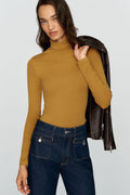 By Anthropologie Arena Wool Blend Fitted Turtleneck Top