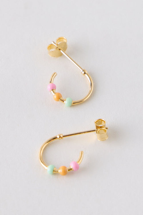 Boucles d'oreilles créoles Lola petites ENAMEL Copenhagen