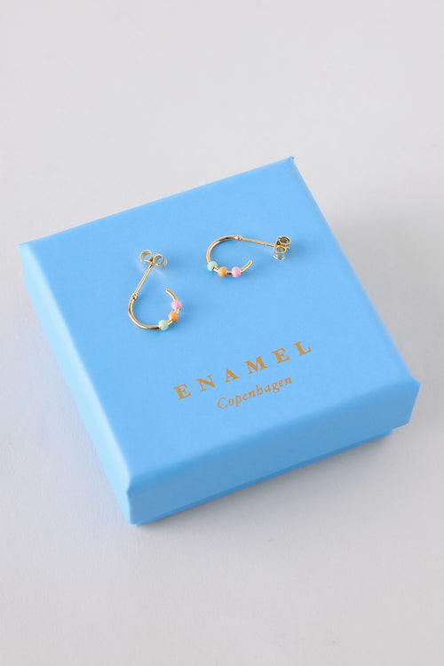 Boucles d'oreilles créoles Lola petites ENAMEL Copenhagen