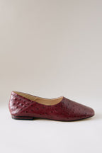 Chaussures plates en cuir à bout carré Maeve
