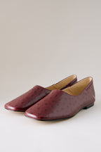 Chaussures plates en cuir à bout carré Maeve