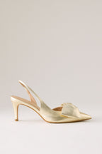 By Anthropologie Escarpins à bride arrière en satin avec nœud